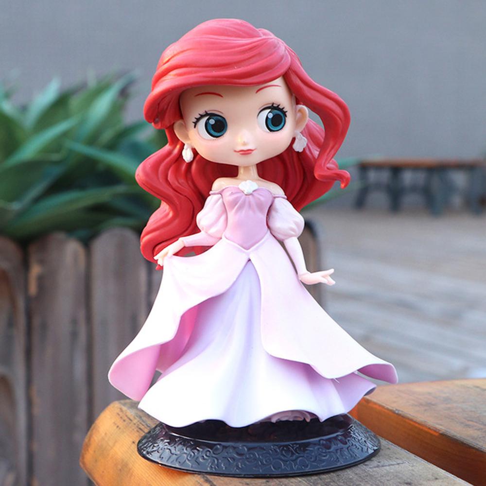 Lanfy Action Figure Anime Q Posket Belle Anna Elsa Princess Snow White Patung Mainan Boneka Putri