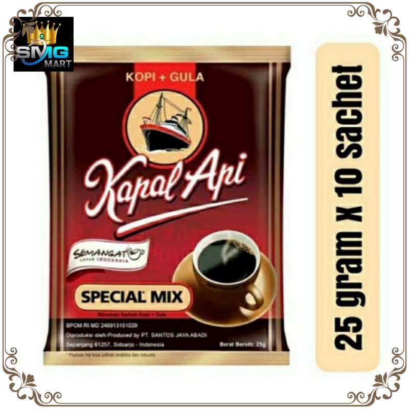 

KOPI KAPAL API SPESIAL MIX 25 GRAM 10 SACHET