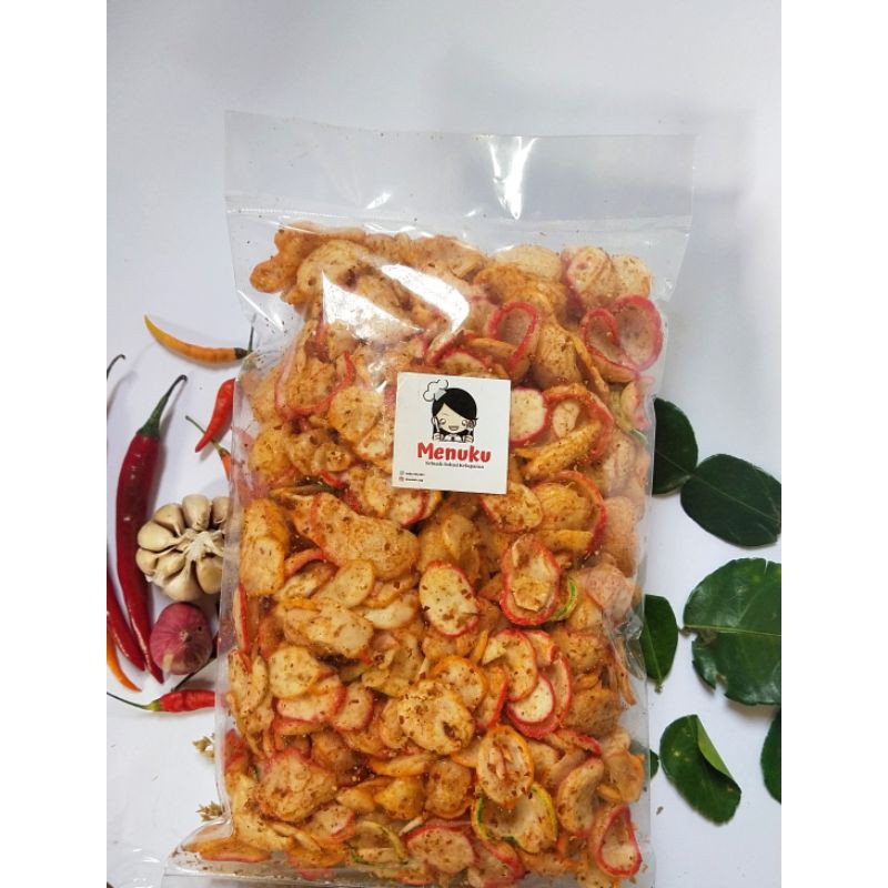 

KERUPUK SEBLAK/KRUPUK SEBLAK/SEBLAK KERING/KERUPUK JABLAY/KRUPUK PEDAS/KEMASAN 250GR