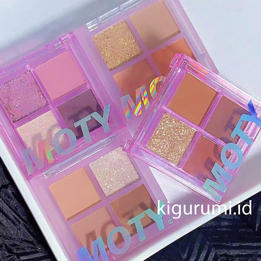 MOTY Eyeshadow 4 Warna Ungu Kombinasi Glitter Tahan Lama XX056