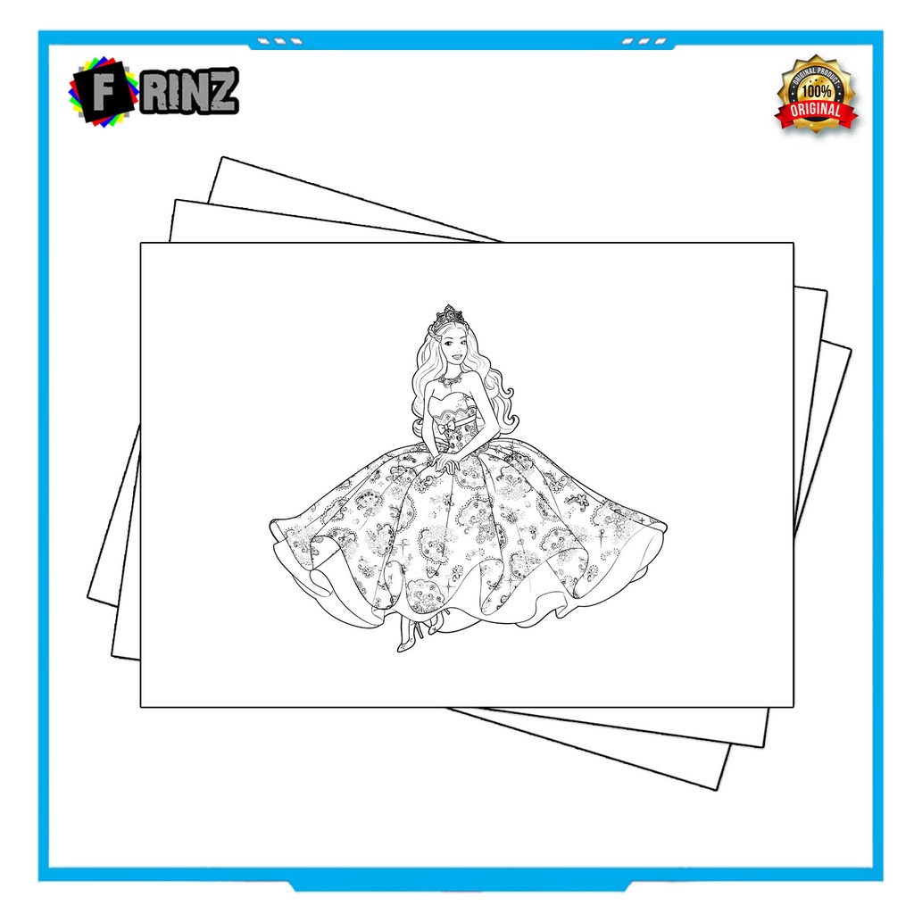 Gambar Sketsa Mewarnai ~ 01 . Barbie Part 1 / Seketsa Lukis / Drawing Sketch / Menggambar-04