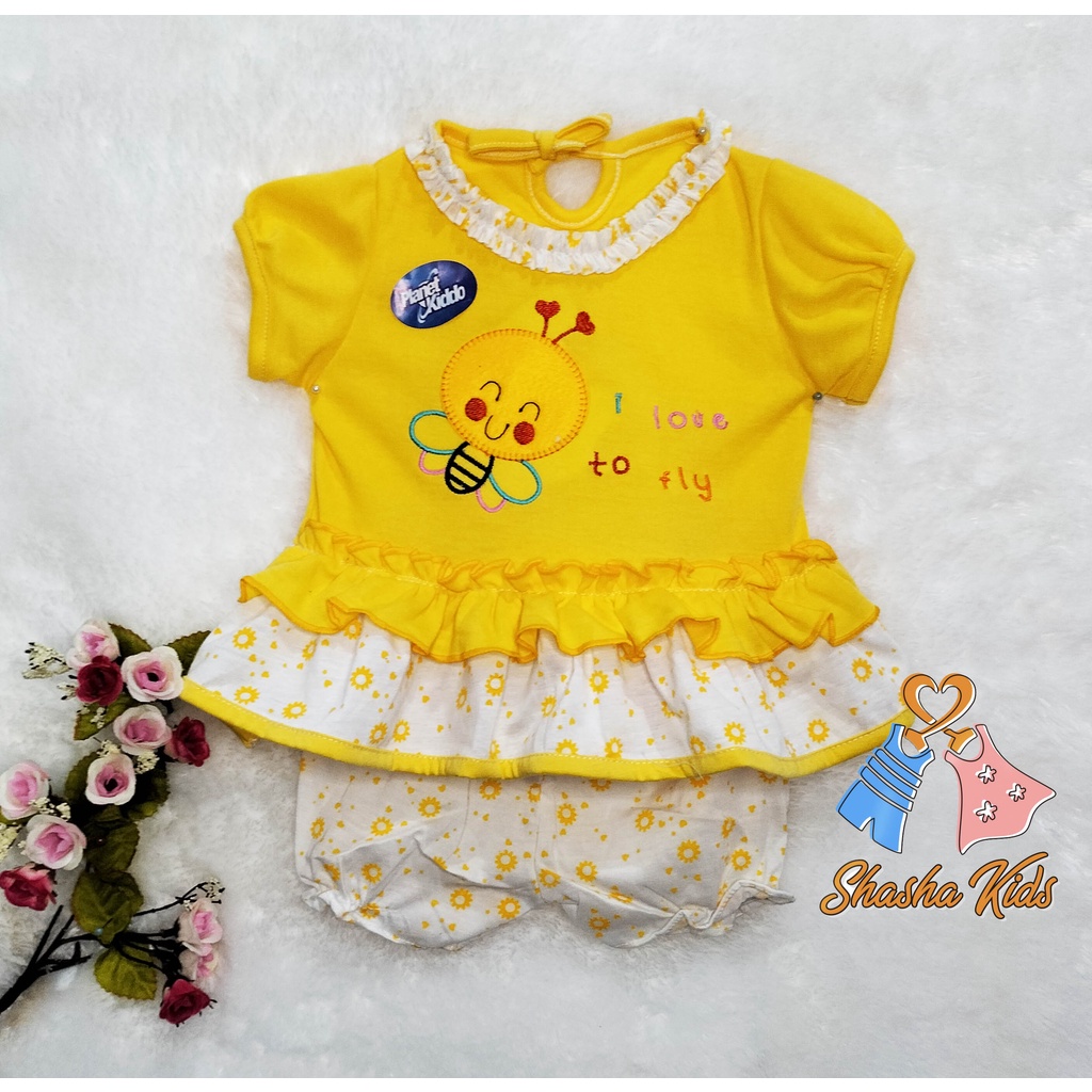 [L 020] Baju bayi perempuan/Dress bayi usia 0-6 bln