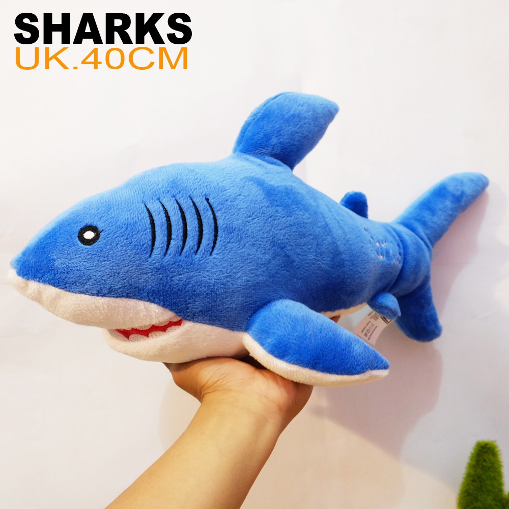 Sale Boneka hiu shark ikan animal 50cm lembut bahan