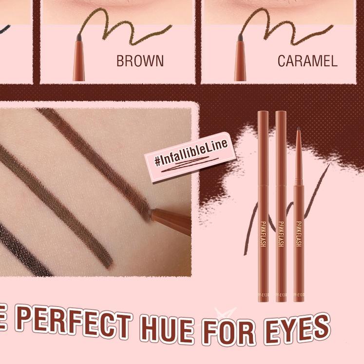 ♞ [ dan ORI] PINKFLASH Smooth Gel Eyeliner InfallibleLine Hyperfine High Pigmented Multiple Colors S