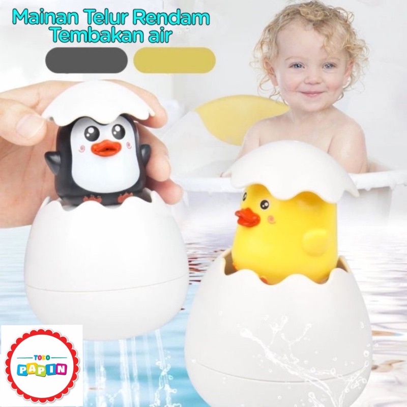 Mainan Mandi Anak Bayi Telur Rendam Swimming Dapat Mengeluarkan Air