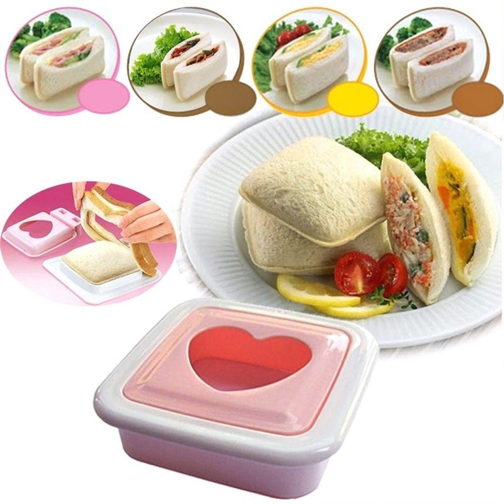 [Elegan] Sandwich Maker Kualitas Tinggi Penjualan Panas Cinta Berbentuk Hati DIY Tools 1pc Pemotong Penting Rumah Tahan Lama