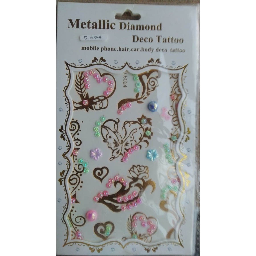 Diamond Tattoo / Tato Temporary Tahan Air Desain Diamond