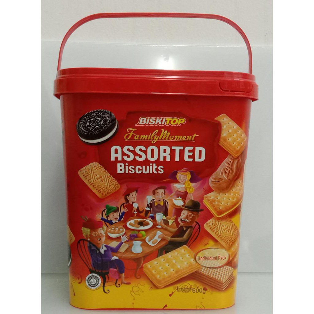 

BISKITOP - ASSORTED FAMILY MOMENT 600g - BISCUIT LEBARAN MURAH