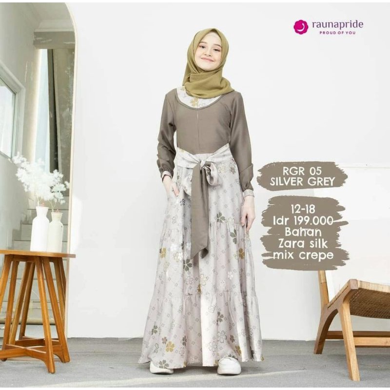 RAUNA Gamis Remaja RGR 05 RRF 03 Fashion muslim