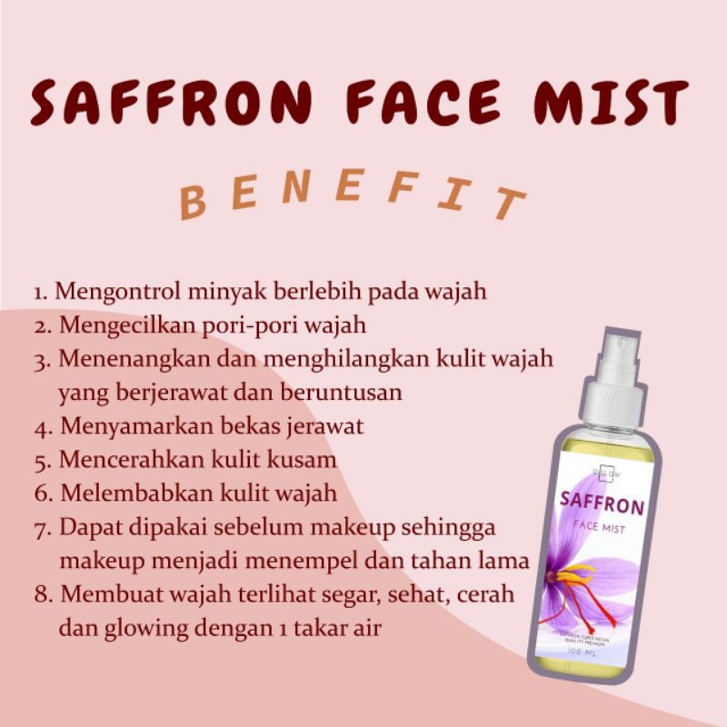 Saffron Face Mist viral by IDGLOW free gift
