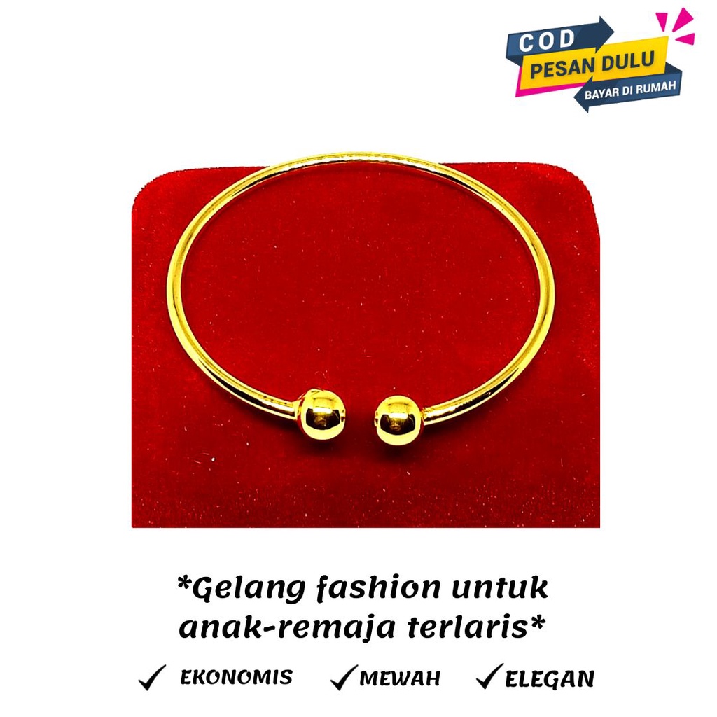 GELANG ANAK WARNA EMAS,BAHAN LAPIS TEMBAGA KUALITAS SUPER,TIDAK MUDAH BERKARAT,EKONOMIS,MEWAH DAN ELEGANT