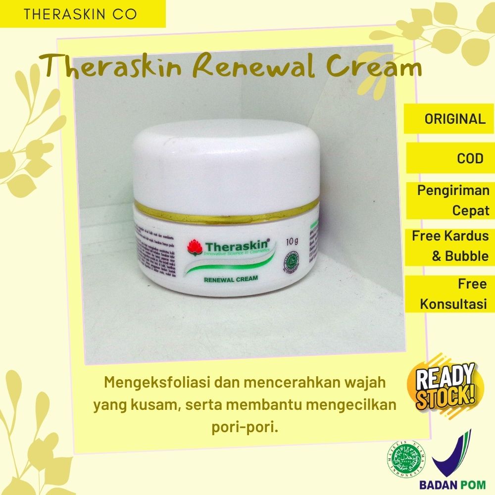 Theraskin Renewal Cream 10G Anti Aging Plus Whitening Original / Theraskin Glowing Cream Malam / The