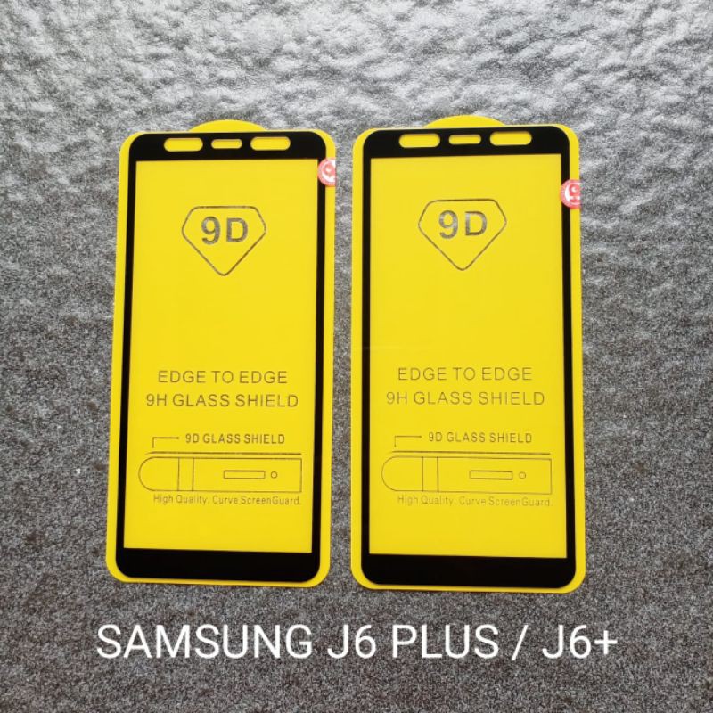 Tempered glass Samsung J6+ J6 Plus J6 Prime . J4+ J4 Plus J4 Prime . J7 Plus full anti gores kaca screen guard pelindung layar