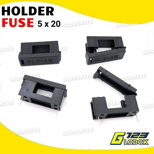 Fuse Holder PCB Tancap Kotak Sekring Sekering Kaca Gelas 5x20 mm BLX-A