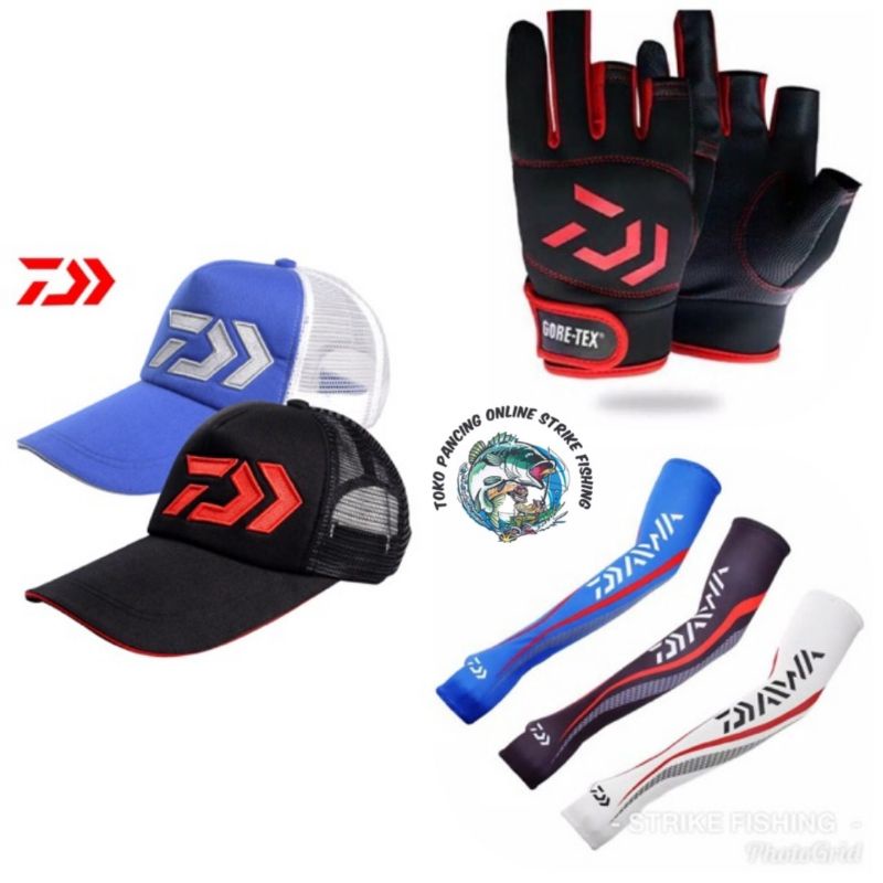 Paket Apparel mancing (Topi,Glove,dan Arm Sleeve)