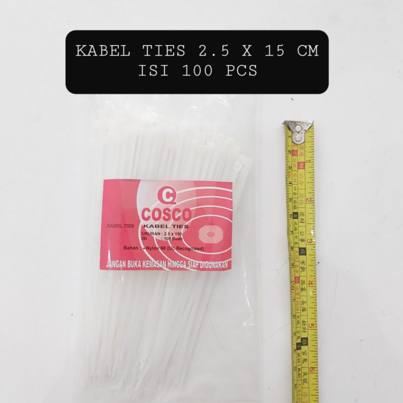 (PER 100BIJI) Kabel Ties Nylon 15 CM