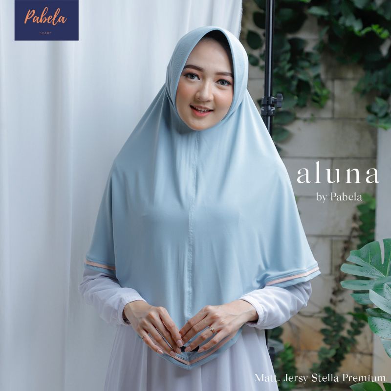 [Ori PABELA] ALUNA••hijab instan berg pet list••jersey stella premium