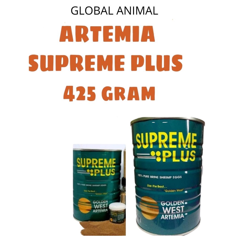ARTEMIA SUPREME PLUS 425 GRAM GOLDEN WEST ARTEMIA PAKAN IKAN BURAYAK