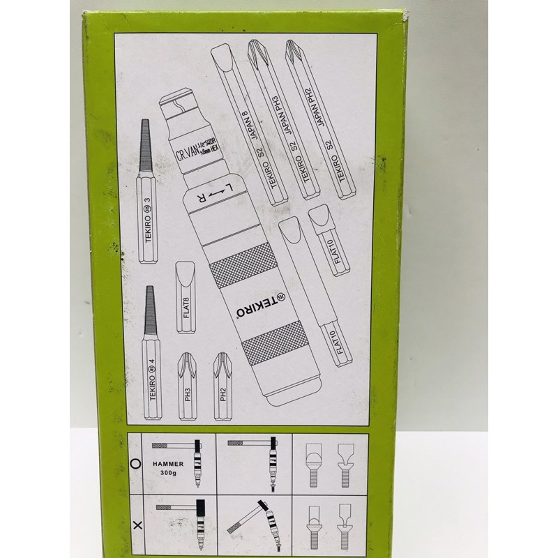 Obeng Ketok Getok Set 11pcs TEKIRO - Impact Driver Set 11pcs TEKIRO