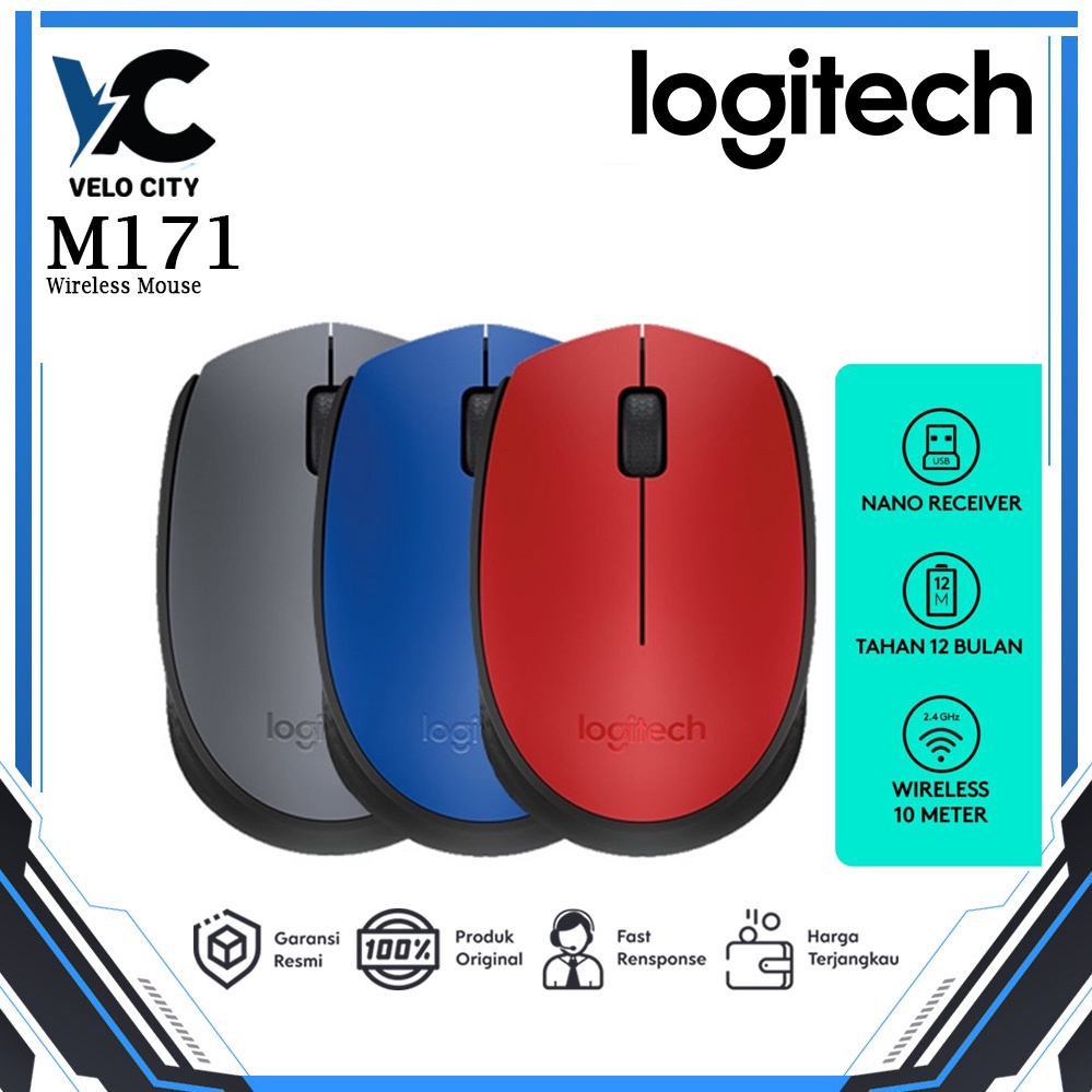 Logitech M171 Mouse Wireless Original Garansi 1 Tahun