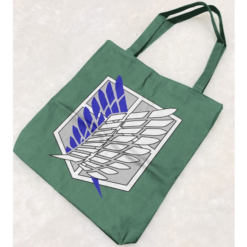 Totebag SNK Green Anime Manga Attack On Titan Premium Unisex