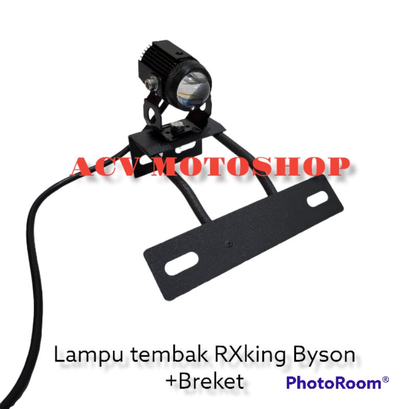 Lampu tembak sorot D2 laser white yellow hi loo Rx king byson+breket nopol lampu rxking