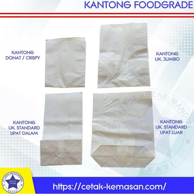 

Paperbag Kantong Makanan Roti Snack Gorengan Ayam Polos ISI 250 PCS