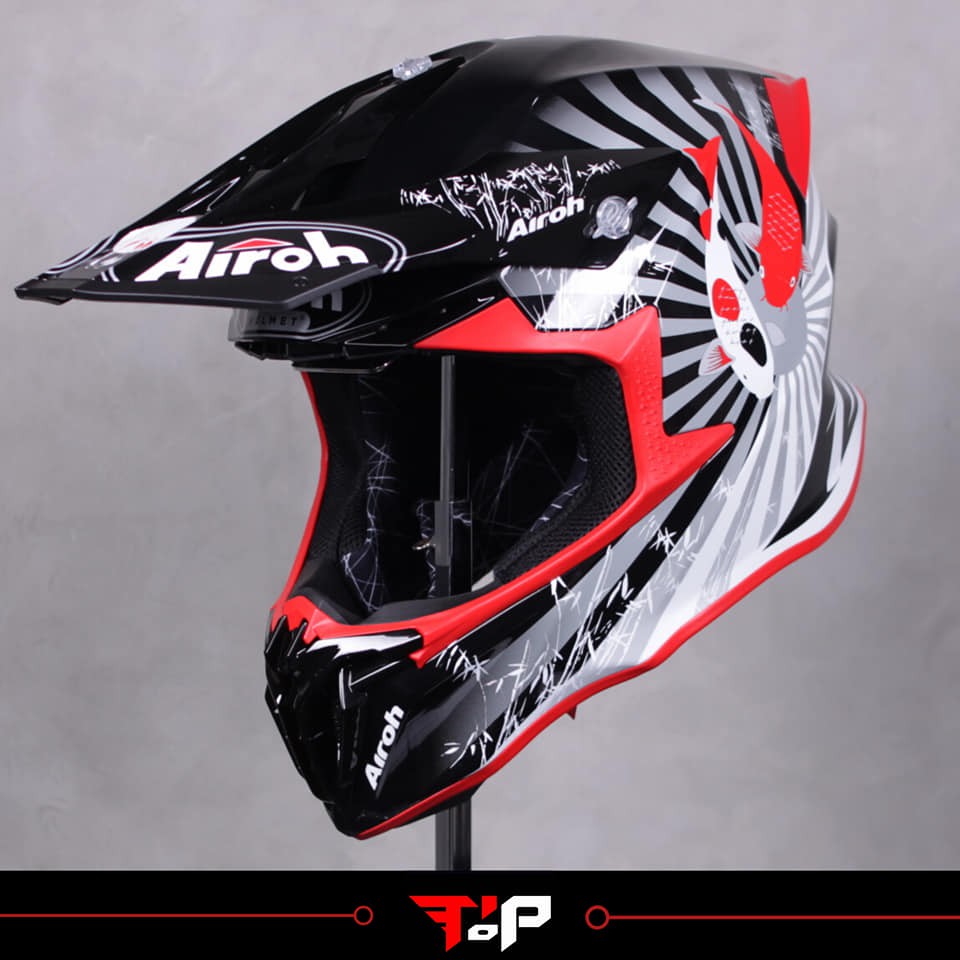 AIROH TWIST 2.0 KATANA RED GLOSS HELM FULL FACE MOTOCROSS