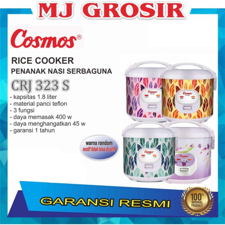 PROMO MAGIC COM COSMOS CRJ 323 S TEFLON 1.8 LITER MURAH RICE COOKER