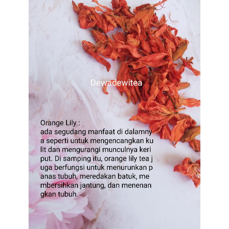 

Orange lily tea/teh bunga lily 100gr