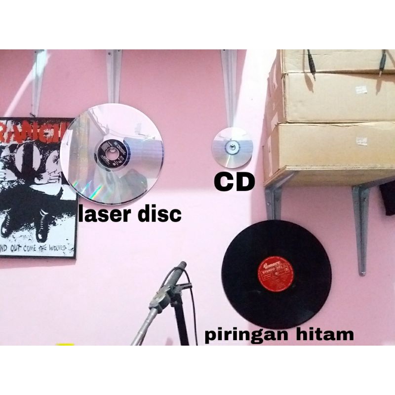 Laser Disc untuk dekorasi tampilan ruangan antik ukuran 30cm / setara piringan hitam vinyl 12inch