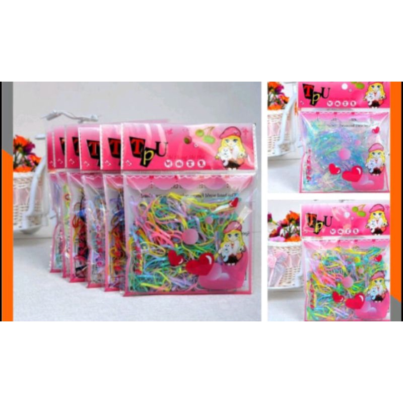 

Karet jepang kemasan tasIsi -+(180pcs)dan ada kemasan / karet gelang isi 100