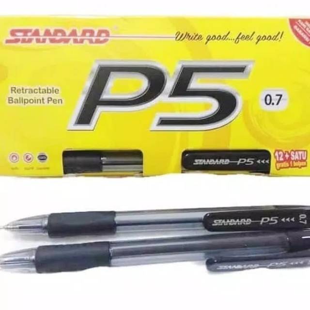 

Pulpen Standard P5 Clicker 0.7mm Per Lusin