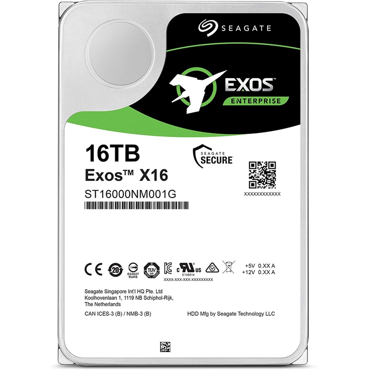 SEAGATE EXOS X16 16TB 3.5&quot; 7200RPM 256MB SATA HDD