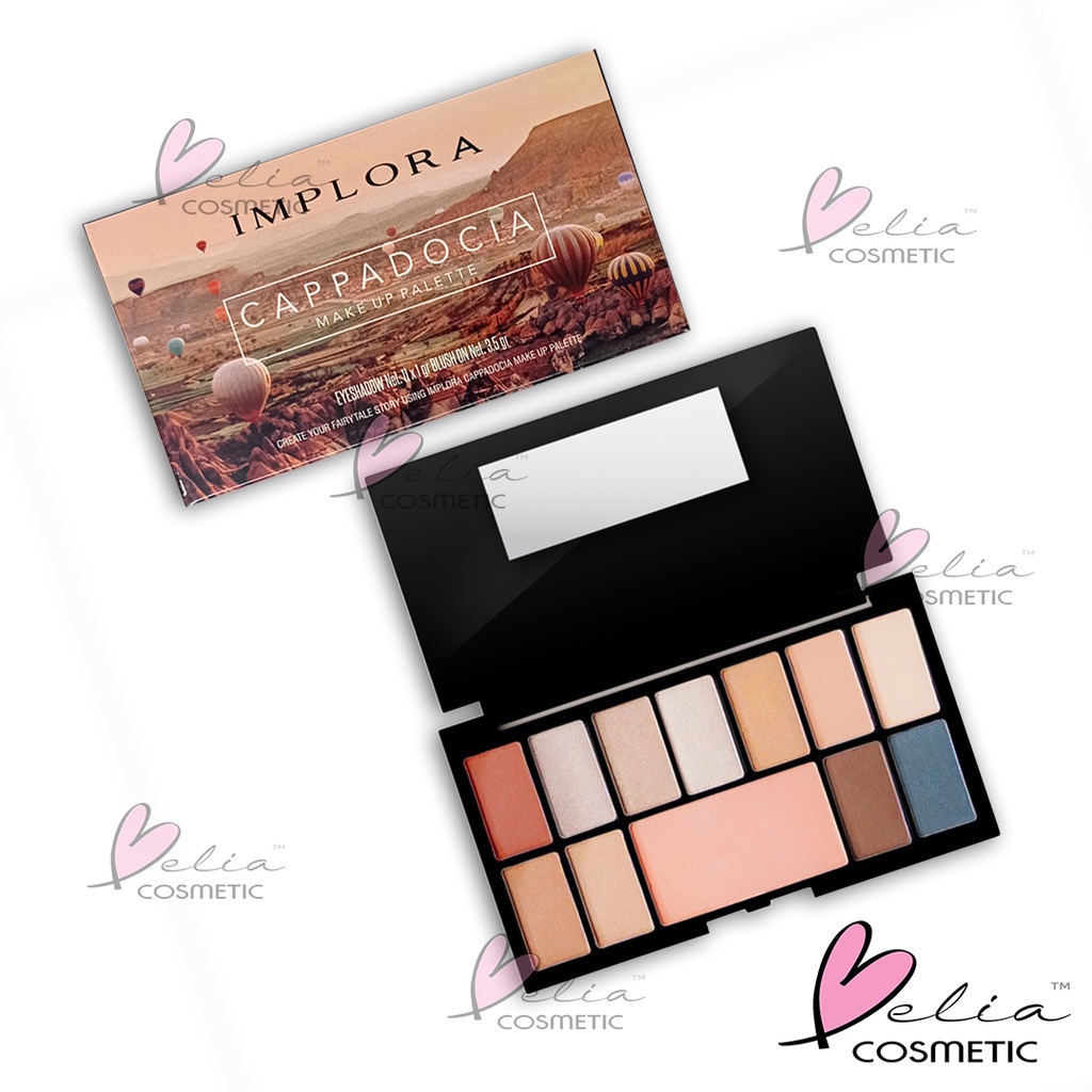 ❤ BELIA ❤ Implora (✔️BPOM) Eyeshadow Pallete + Blush On ( palet eye shadow ) Palette