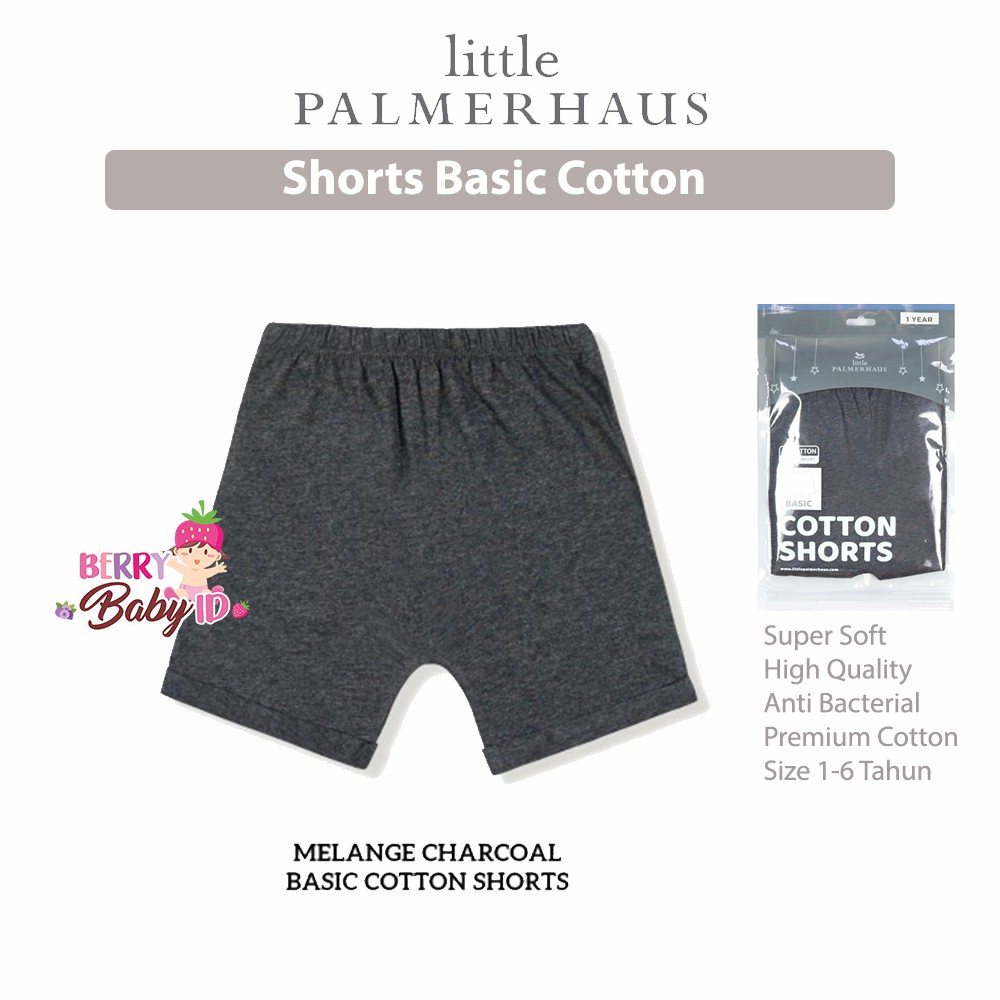 Little Palmerhaus Shorts Basic Cotton 1-6 Tahun Celana Bayi &amp; Anak Laki-Laki Katun Berry Mart