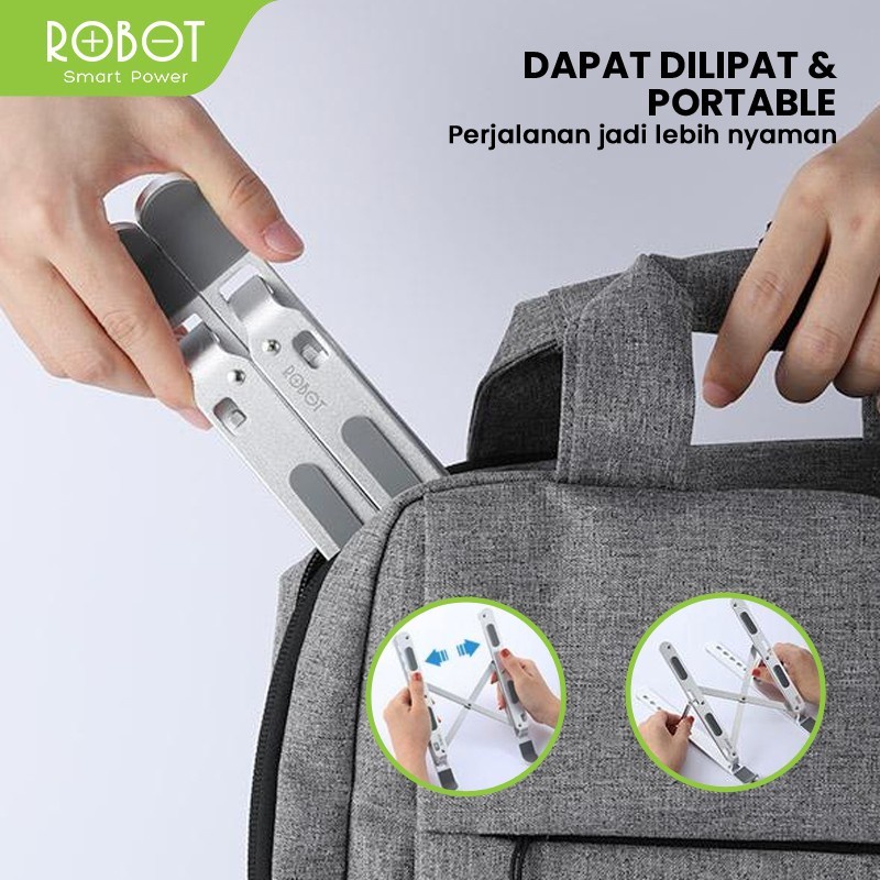 NA - ROBOT RT-LS02 Aluminum Alloy Liftable &amp; Foldable Laptop Cooling Stand