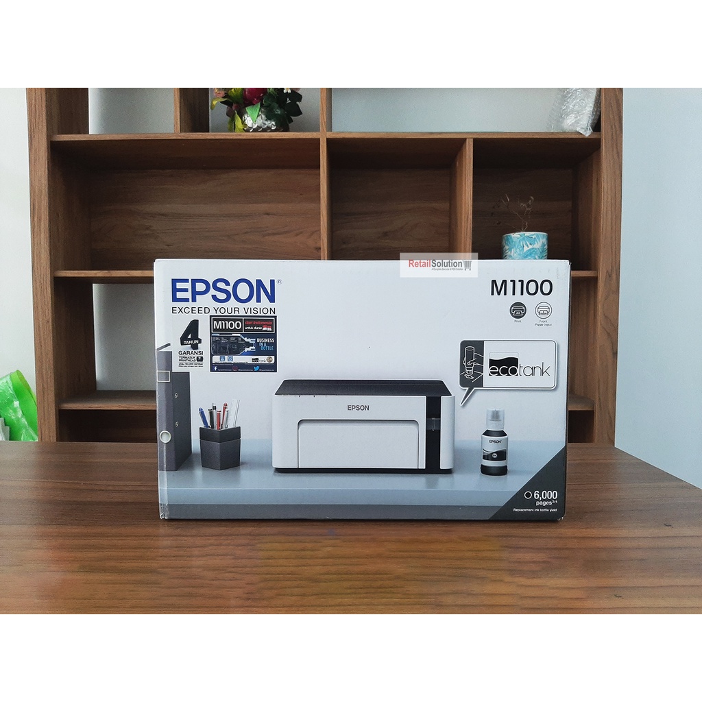 EPSON M1100 Eco Monochrome Ink Tank - Printer Infus Hitam Putih