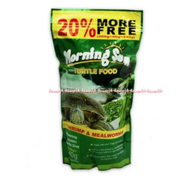 Morning Sun Turtel Food 120gr Shrimp Mealworms Makanan Kura Kura Penyu Morningsun