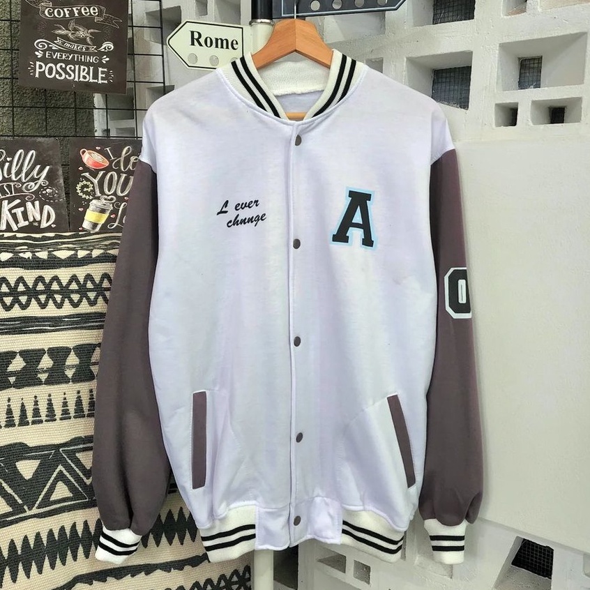 Hoodie Oversize Wanita A Ever Baseball Bahan Pleece Korean Style