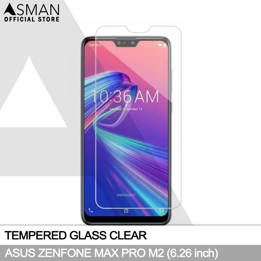 Tempered Glass Asus Zenfone Max Pro M2 / ZB631KL (6.26&quot;) | Anti Gores Pelindung Layar Kaca - Bening