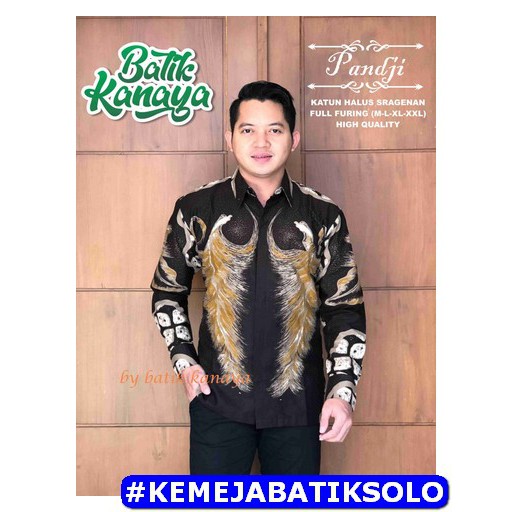 ATASAN PREMIUM Pandji Kemeja Batik Pria Lengan Panjang Lapis Furing Kanaya Proboseto SBY ELANG BIMA 
