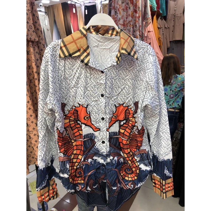 kemeja burberry nagita