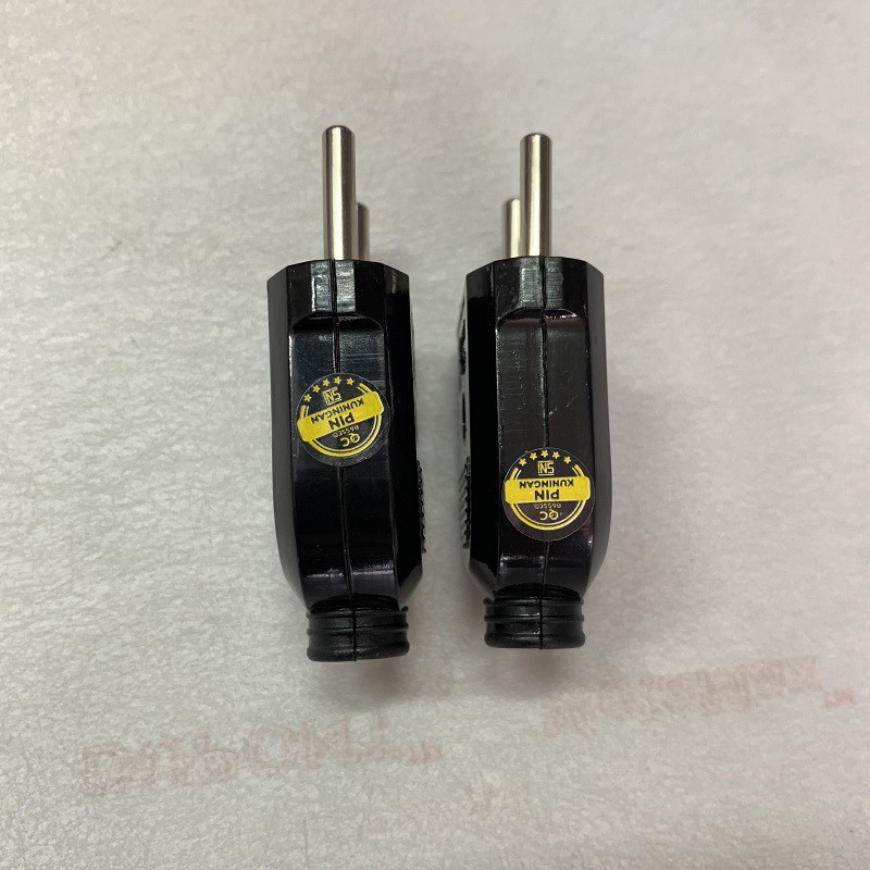 Steker Gepeng Hitam Lumment Colokan Steker Murah Kuningan SNI Mirip Uticon