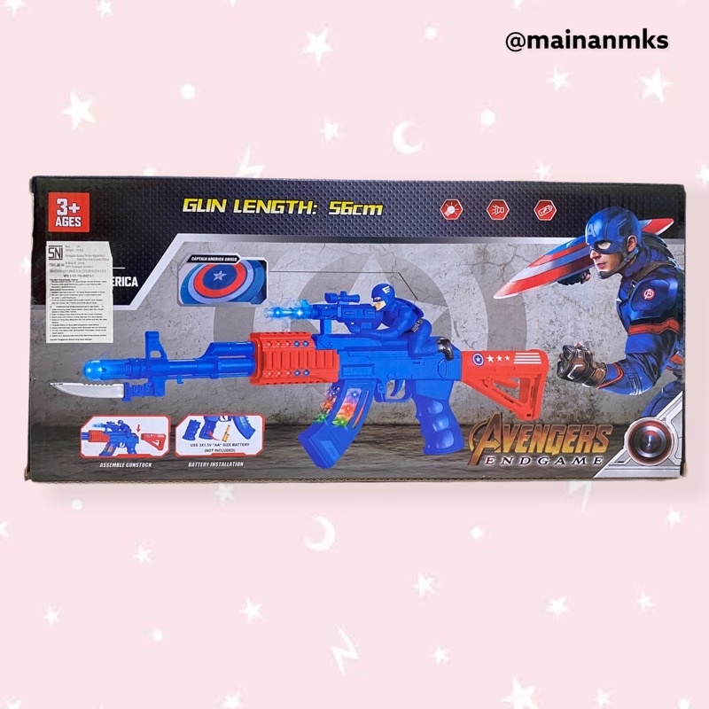 MAINAN SENAPAN CAPTAIN AMERICA BBR 1084