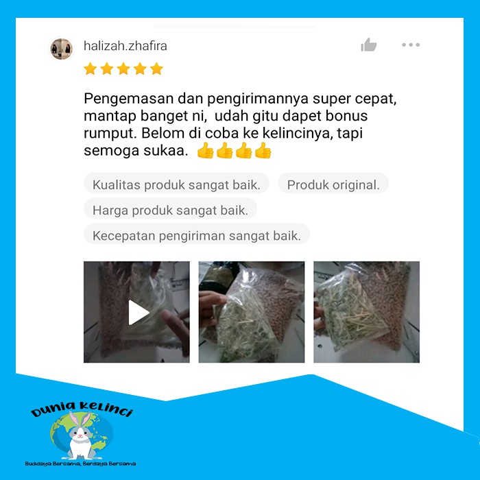 PELET PAKAN MAKANAN KELINCI VITAL RABBIT 1KG CITRA FEED RABBIT FOOD PELLET