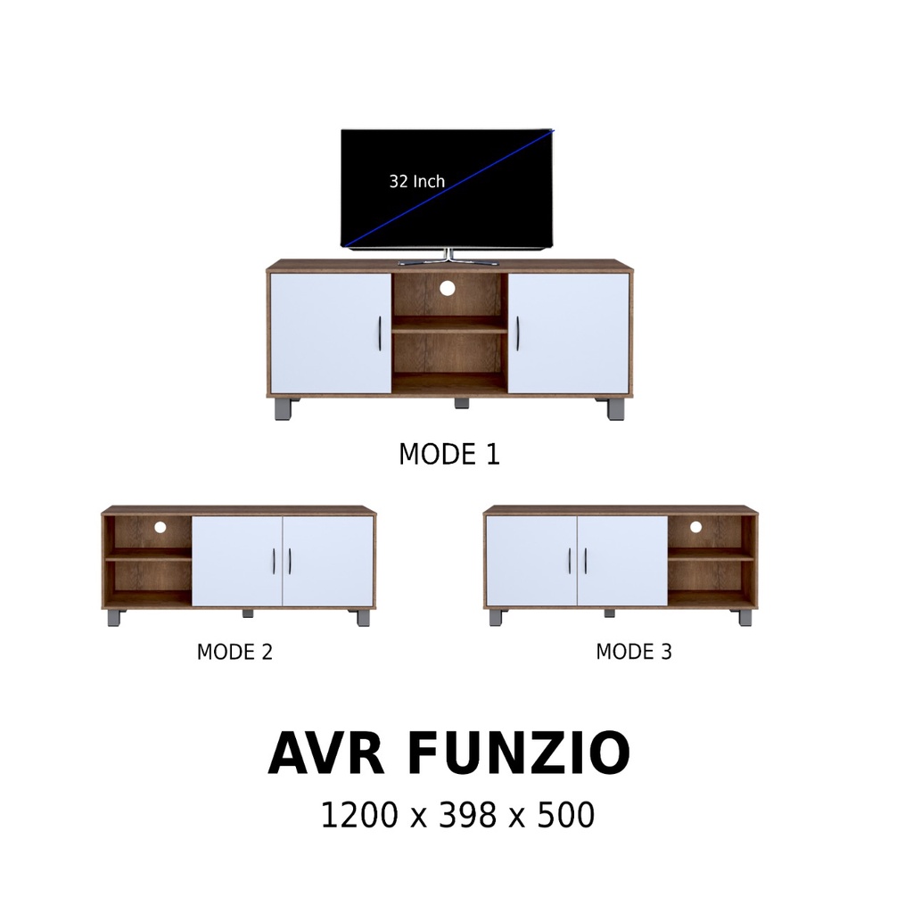 RAK TV MEJA TV MINIMALIS OLYMPIC AVR FUNZIO