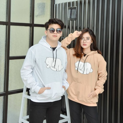 outfit wanita pria jaket hoodie RELAX BEAR