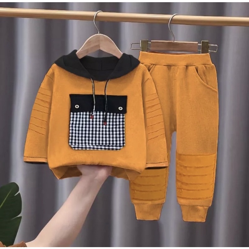 SETELAN HOODIE TRENDY BAYI ANAK MOTIF SAKU KOTAK USIA 6 BULAN-5 TAHUN BAHAN BABYTERRY LEMBUT NYAMN DIPAKAI TERBARU TERMURAH/ SETELAN HOODIE TRENDY BAYI ANAK LAKI-LAKI/ SETELAN HOODIE TRENDY BAYI ANAK COWOK/ SETELAN HOODIE TRENDY BAYI ANAK PEREMPUAN