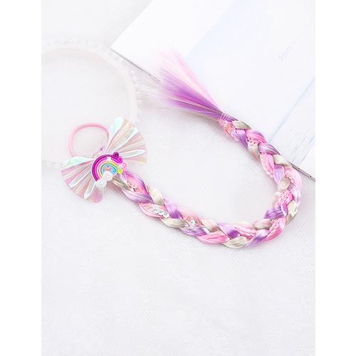 LRC Aksesoris Rambut Fashion Net Yarn Butterfly Snowflake Animal Wig Braid Children Hair Rope K49589